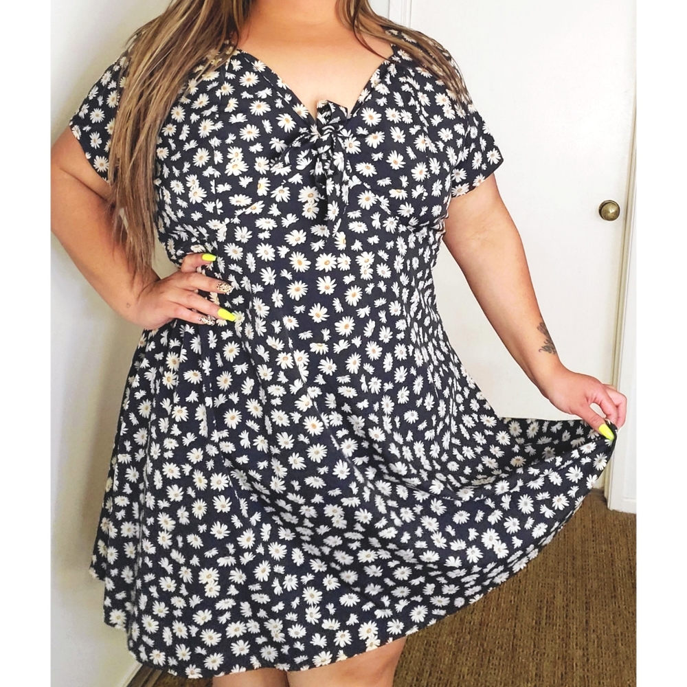 Black floral dress